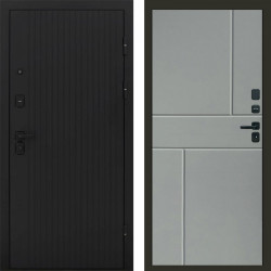 Входная дверь Termo-Door Твист Блэк - Горизонт Grey софт