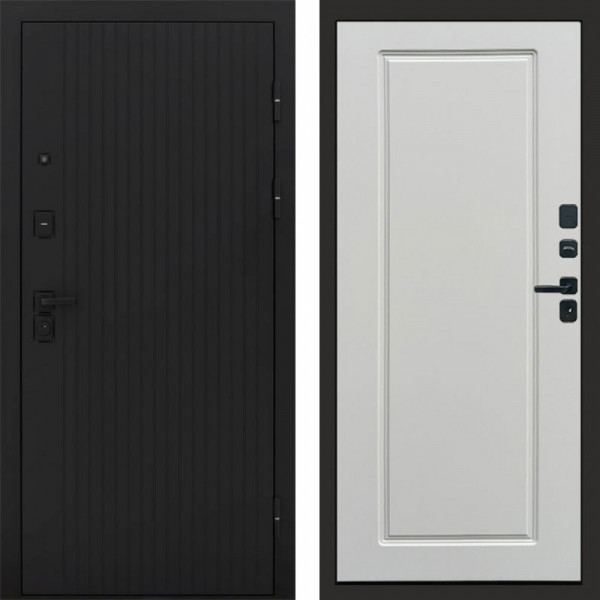 Входная дверь Termo-Door Твист Блэк - Гранд Белый софт