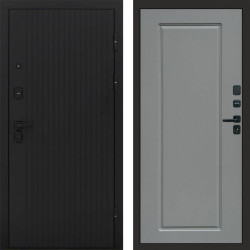 Входная дверь Termo-Door Твист Блэк - Гранд Grey софт