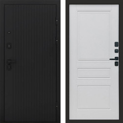 Входная дверь Termo-Door Твист Блэк - Классика белый матовый