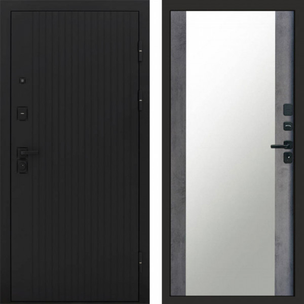 Входная дверь Termo-Door Твист Блэк - Зеркало бетон темный