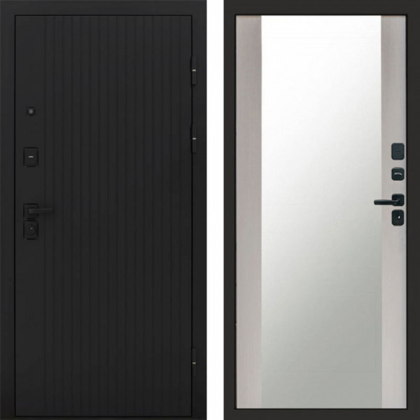 Входная дверь Termo-Door Твист Блэк - Зеркало лиственница