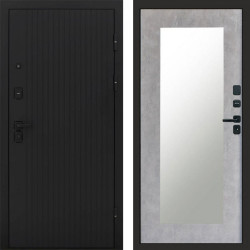 Входная дверь Termo-Door Твист Блэк - Зеркало Триумф бетон светлый