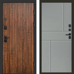 Входная дверь Termo-Door Твист Дуб Патина - Горизонт Grey софт