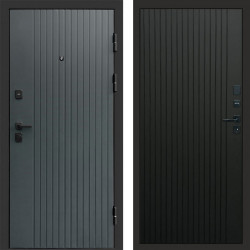 Входная дверь Termo-Door Твист Grey - Flat Черный кварц
