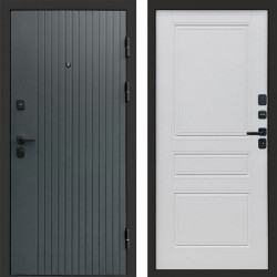Входная дверь Termo-Door Твист Grey - Классика белый матовый