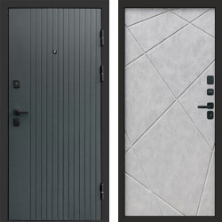 Входная дверь Termo-Door Твист Grey - Лучи бетон светлый