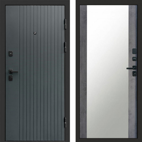 Входная дверь Termo-Door Твист Grey - Зеркало бетон темный