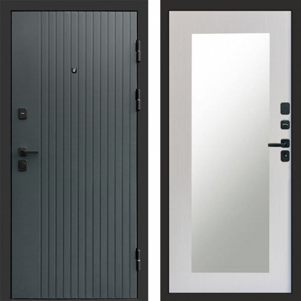 Входная дверь Termo-Door Твист Grey - Зеркало Триумф лиственница