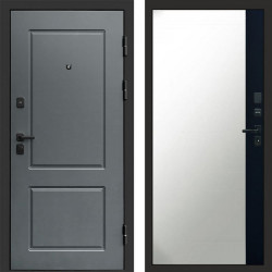 Входная дверь Termo-Door Верона - Зеркало Фацет Черный кварц