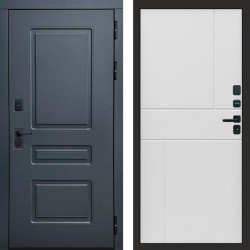 Входная дверь Termo-Door Аляска Графит - Горизонт белый