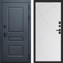 Входная дверь Termo-Door Аляска Графит - Лучи белый