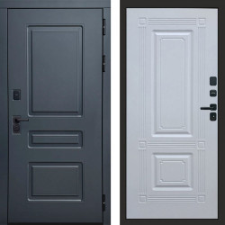 Входная дверь Termo-Door Аляска Графит - Мадрид Белый софт