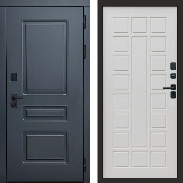 Входная дверь Termo-Door Аляска Графит - Престиж бежевый матовый