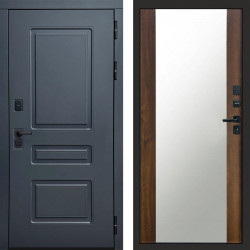 Входная дверь Termo-Door Аляска Графит - Зеркало дуб