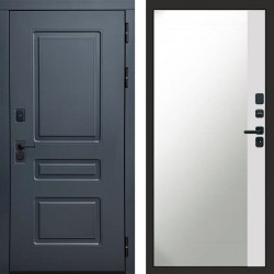 Входная дверь Termo-Door Аляска Графит - Зеркало Фацет Белый софт