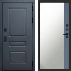 Входная дверь Termo-Door Аляска Графит - Зеркало Фацет Grey софт