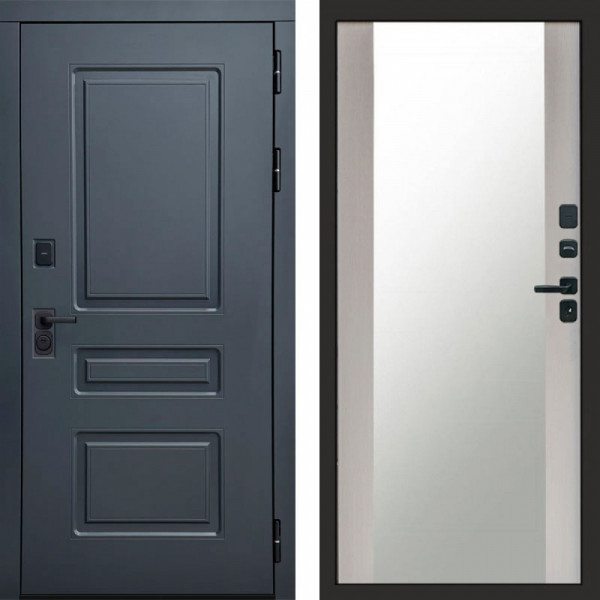 Входная дверь Termo-Door Аляска Графит - Зеркало лиственница