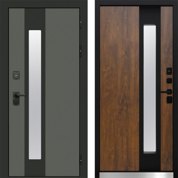 Входная дверь Termo-Door Арктика Графит - дуб