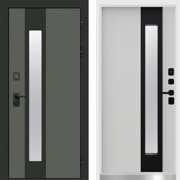 Входная дверь Termo-Door Арктика Графит - White лиственница