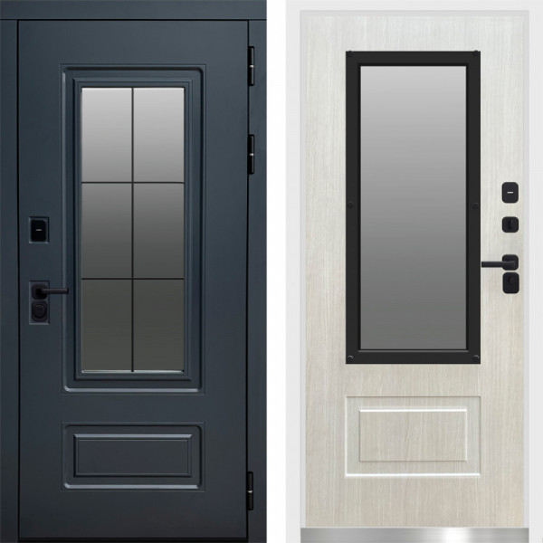 Входная дверь Termo-Door Эверест Графит - White слоновая кость
