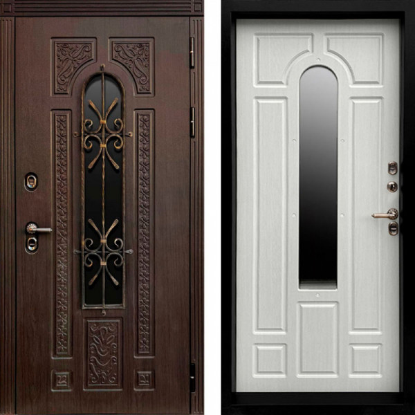 Входная дверь Termo-Door Лацио Венге - Черный Короб Изнутри Лиственница