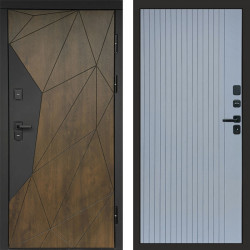 Входная дверь Termo-Door Премиум Геометрия Дуб - Flat Grey софт