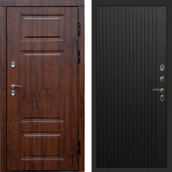 Входная дверь Termo-Door Премиум Орегон Дуб - Flat Черный кварц