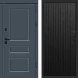 Входная дверь Termo-Door Премиум Орегон Графит - Flat Черный кварц