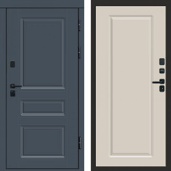 Входная дверь Termo-Door Премиум Орегон Графит - Гранд Слоновая кость