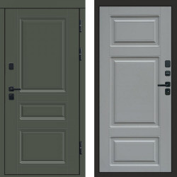 Входная дверь Termo-Door Премиум Орегон Грин - Лион Grey софт