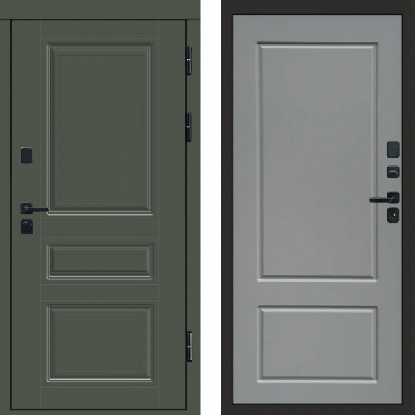 Входная дверь Termo-Door Премиум Орегон Грин - Марсель Grey софт