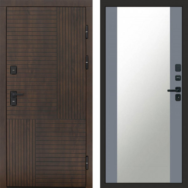 Входная дверь Termo-Door Премиум Веста Дуб - Зеркало Grey Софт