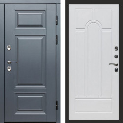 Входная дверь Termo-Door Премиум Винорит Grey - Арка белое дерево