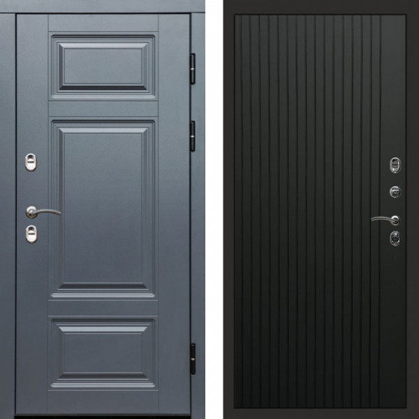 Входная дверь Termo-Door Премиум Винорит Grey - Flat Черный кварц