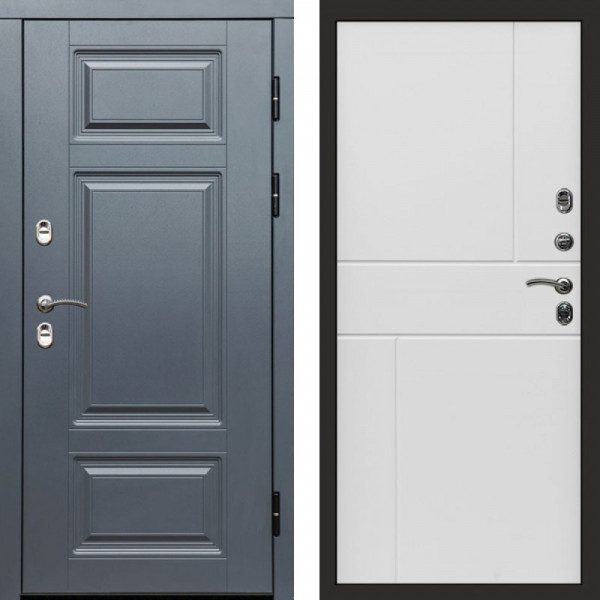 Входная дверь Termo-Door Премиум Винорит Grey - Горизонт белый