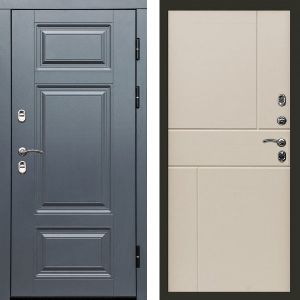 Входная дверь Termo-Door Премиум Винорит Grey - Горизонт Слоновая кость