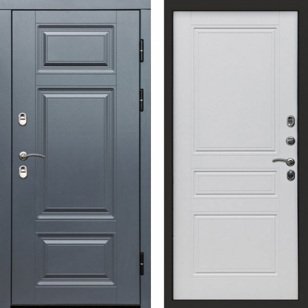 Входная дверь Termo-Door Премиум Винорит Grey - Классика белый матовый