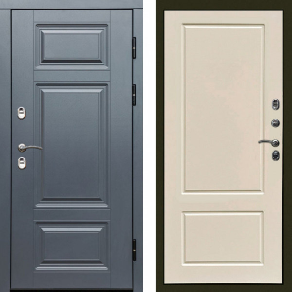 Входная дверь Termo-Door Премиум Винорит Grey - Марсель Слоновая кость