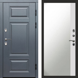 Входная дверь Termo-Door Премиум Винорит Grey - Зеркало Фацет Белый софт