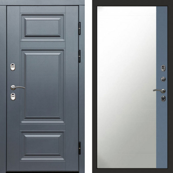 Входная дверь Termo-Door Премиум Винорит Grey - Зеркало Фацет Grey софт