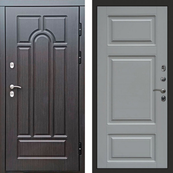 Входная дверь Termo-Door Премиум Винорит Модена Венге - Лион Grey софт