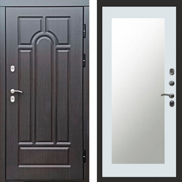 Входная дверь Termo-Door Премиум Винорит Модена Венге - Зеркало Триумф Белый софт