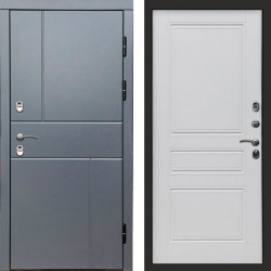 Входная дверь Termo-Door Премиум Винорит Вертикаль Grey - Классика белый матовый