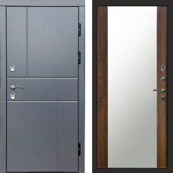 Входная дверь Termo-Door Премиум Винорит Вертикаль Grey - Зеркало дуб