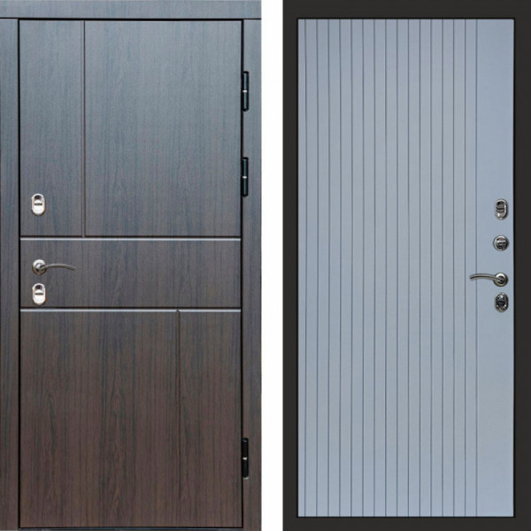 Входная дверь Termo-Door Премиум Винорит Вертикаль Венге - Flat Grey софт