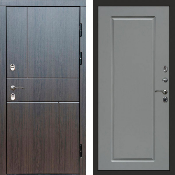 Входная дверь Termo-Door Премиум Винорит Вертикаль Венге - Гранд Grey софт