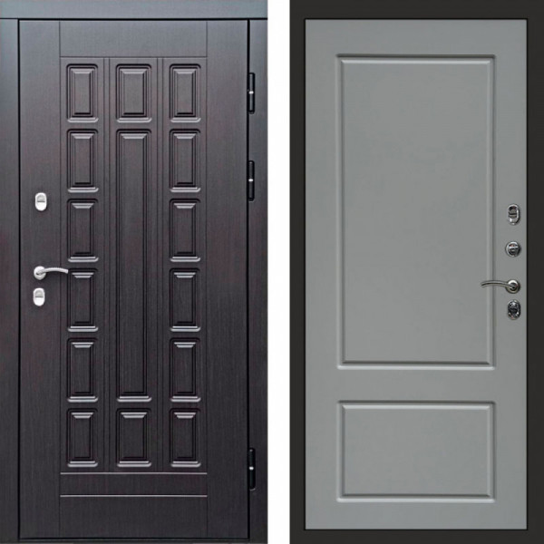 Входная дверь Termo-Door Премиум Винорит Виргиния Венге - Марсель Grey софт