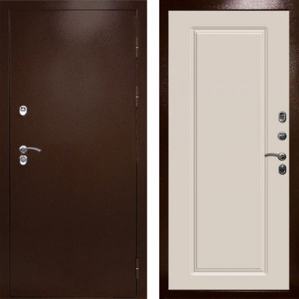 Входная дверь Termo-Door Сибирь Медь Антик - Гранд Слоновая кость