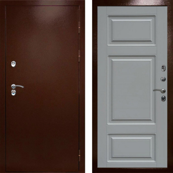 Входная дверь Termo-Door Сибирь Медь Антик - Лион Grey софт
